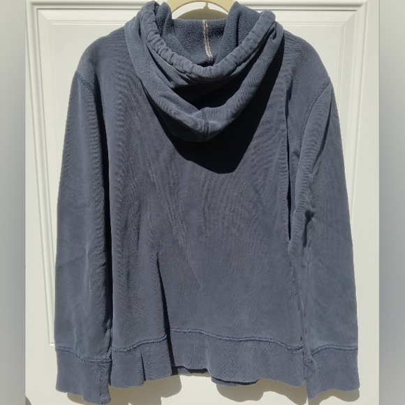 American Eagle Men's Navy Blue Hoodie Yellow Lettering Size Small Spell Out - Picture 8 of 8